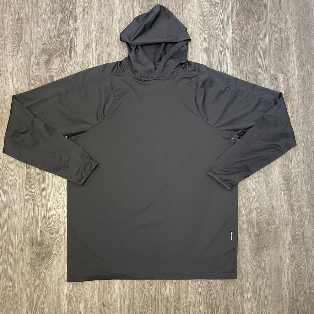ASRV Hoodie Mens XL Black Performance Relentless Pursuit Running Tech DSG-0609